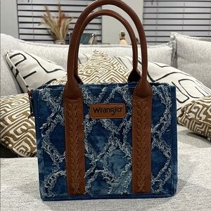 Wrangler Blue and Brown Women's Bag